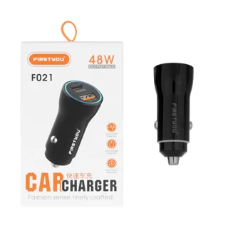 شارژر فندکی فست و PD دو پورت FIRSTYOU مدل F021 48W - مشکی
