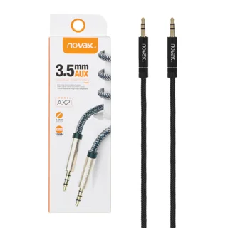کابل Novax Aux مدل AX21 - مشکی