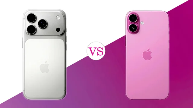 مقایسه گوشی آیفون 16 با آیفون 17 پرو