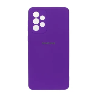 قاب سیلیکونی High-Copy لوگودار Samsung A73 - بنفش