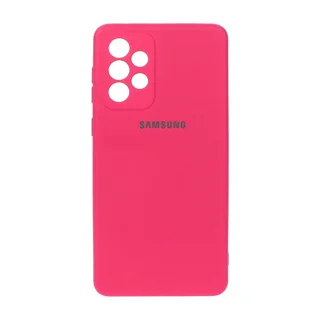 قاب سیلیکونی High-Copy لوگودار Samsung A73 - سرخابی