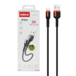 کابل شارژ فست پاوربانک اندروید HISKA مدل LX-1020 - مشکی