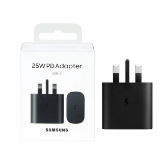 شارژر دیواری سه پین فست و PD تک پورت SAMSUNG Type-C مدل CH 25W - مشکی