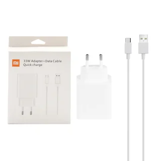 شارژر دیواری 33W فست تک پورت Xiaomi مدل MDY-11-EZ به همراه کابل شارژ Type-C - سفید