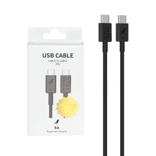 کابل شارژ فست Type-C To Type-C 8A - مشکی