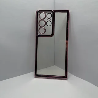 قاب شفاف دور رنگی سامسونگ S23Ultra صورتی کد2