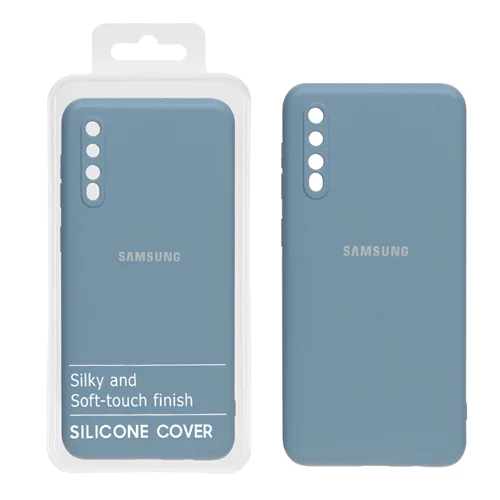 قاب نیو سیلیکون محافظ لنزدار Samsung Galaxy A50 / A50S / A30S - RF - آبی فیلی (پک دار)